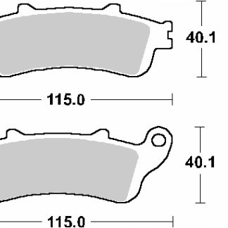 SBS KLOCKI HAMULCOWE KH261 / KH281 STREET CERAMIC KOLOR CZARNY PASUJE DO: H