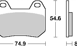 SBS KLOCKI HAMULCOWE KH304 STREET CERAMIC KOLOR CZARNY