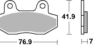 SBS KLOCKI HAMULCOWE KH86 STREET CERAMIC KOLOR CZARNY