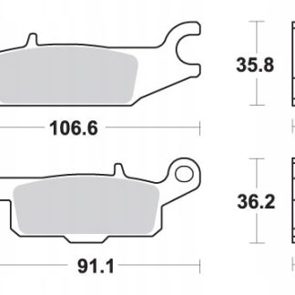 SBS KLOCKI HAMULCOWE KH445 OFF-ROAD SINTER KOLOR ZŁOTY
