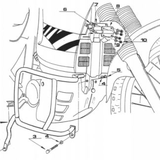 KAPPA GMOLE OSŁONY SILNIKA HONDA XL 600V TRANSALP (97-99) (TN363) CZARNE