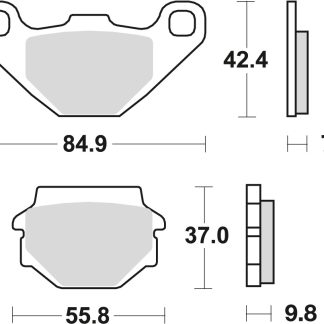 TRW LUCAS KLOCKI HAMULCOWE KH67 ORGANIC APRILIA PEGASO 650 91-00, KAWASAKI