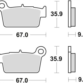 TRW LUCAS KLOCKI HAMULCOWE KH367 SINTER OFFROAD KAWASAKI KXF 250 04-, KLX 4