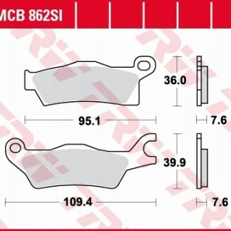 TRW LUCAS KLOCKI HAMULCOWE KH618 SPIEK METALICZNY SINTER OFFROAD CAN-AM OUT
