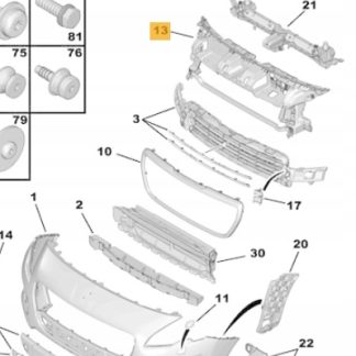 Wzmocnienie czołowe belka 3008 09- 9805243280 ORG