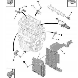 Obudowa komputera silnika Proace ASU001-A4193 9808674780