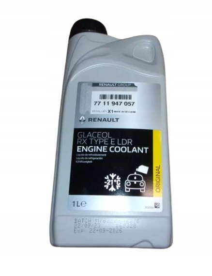 Płyn chłodniczy Renault Glaceol RX , 1 litr 7711428133 7711947057 ORG
