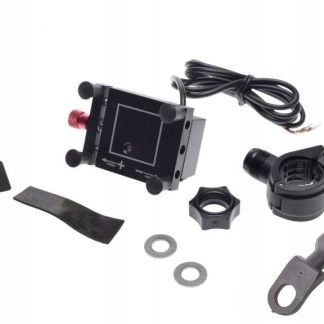 Aluminiowy uchwyt na telefon z ładowarką USB