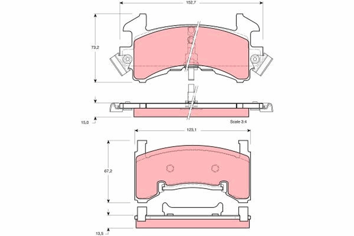 Klocek hamulcowy kpl. TRW AUTOMOTIVE GDB1272