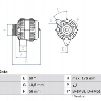 Alternator BOSCH 0 986 038 170