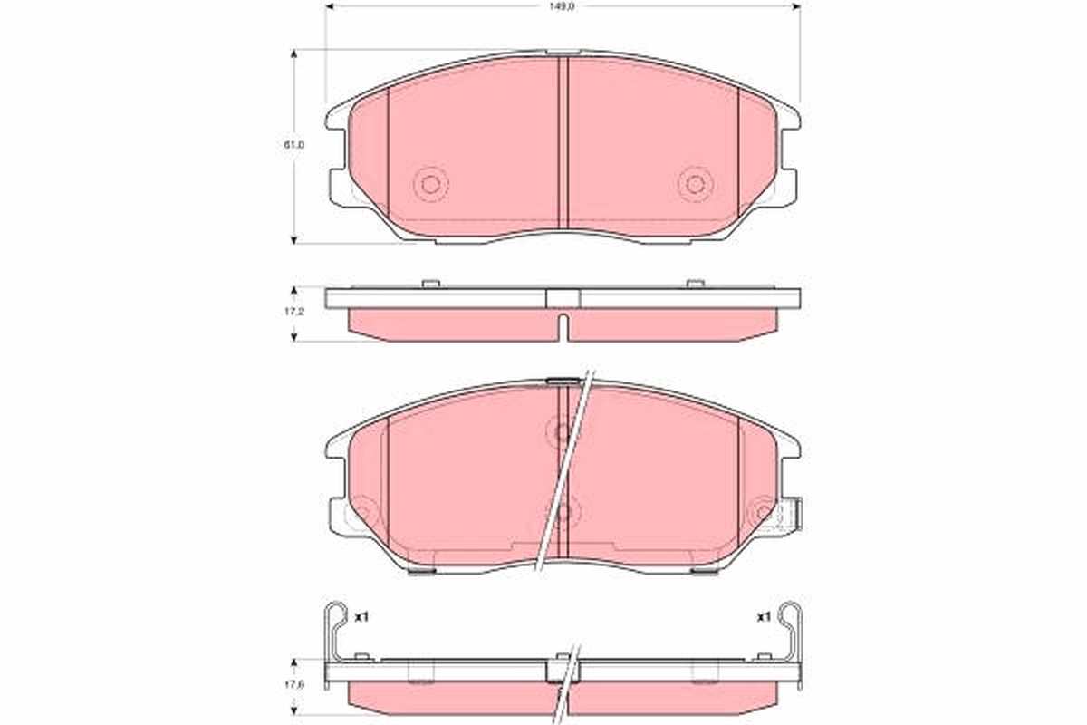 Klocek hamulcowy kpl. TRW AUTOMOTIVE GDB3360
