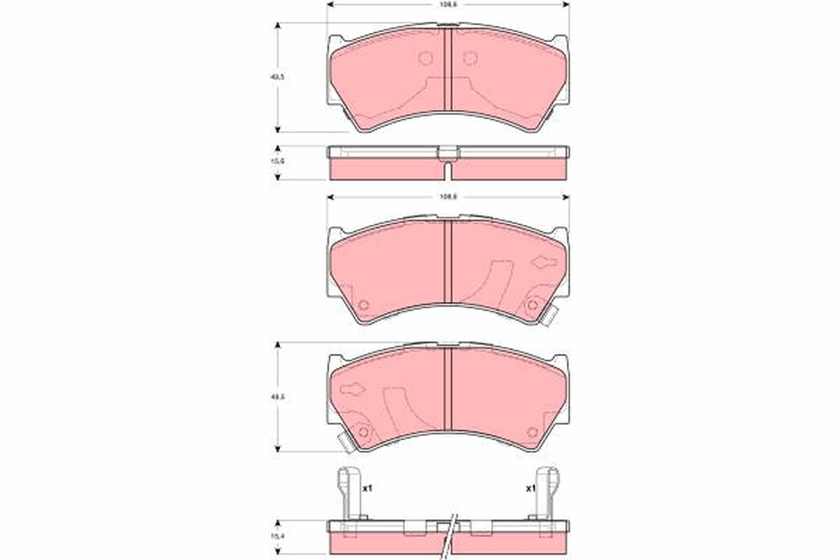 Klocek hamulcowy kpl. TRW AUTOMOTIVE GDB3275