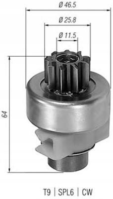Bendix rozrusznika MAGNETI MARELLI 940113020247