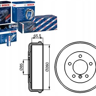 Bęben hamulcowy BOSCH UKŁAD HAMULCOW 0 986 477 038