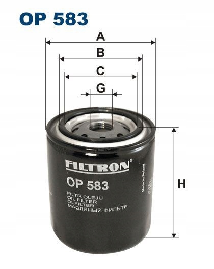 Filtr oleju FILTRON OP 583