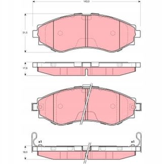 Klocek hamulcowy kpl. TRW AUTOMOTIVE GDB3345