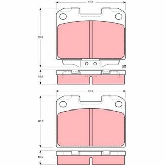 Klocek hamulcowy kpl. TRW AUTOMOTIVE GDB3104