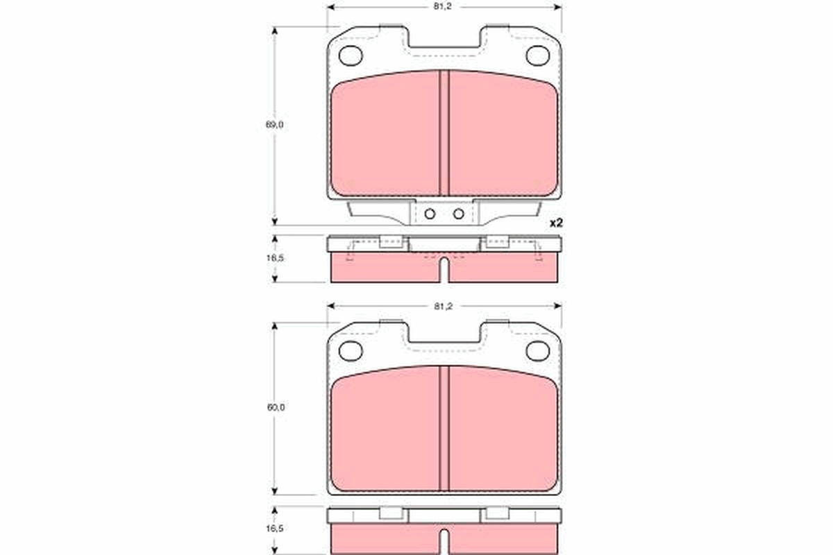 Klocek hamulcowy kpl. TRW AUTOMOTIVE GDB3104