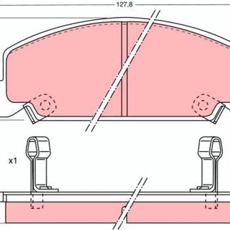 Klocek hamulcowy kpl. TRW AUTOMOTIVE GDB764