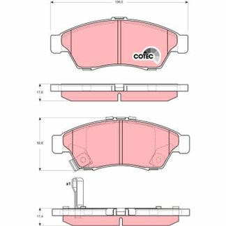 Klocek hamulcowy kpl. TRW AUTOMOTIVE GDB3290