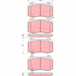 Klocek hamulcowy kpl. TRW AUTOMOTIVE GDB3381