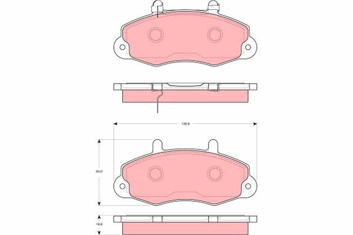 Klocek hamulcowy kpl. TRW AUTOMOTIVE GDB1572