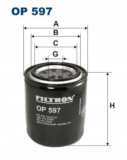 Filtr oleju FILTRON OP 597