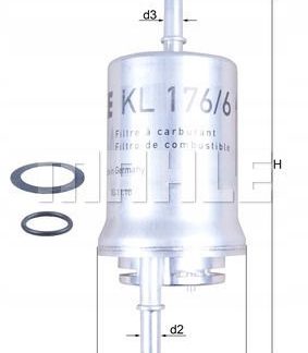 Filtr paliwa KNECHT KL176/6D